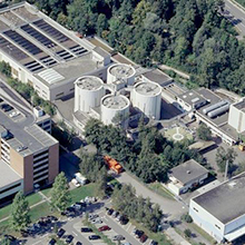 Waste Water Treatment Plant ARA Neugut (areial view)