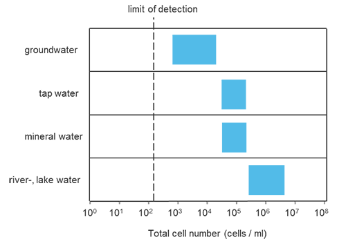 Range of total cell numbers typically measured by Flow Cytometry