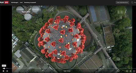 SRF Einstein broadcast of 30 April 2020. “Der Lockdown: Das Virus und sein Impact” (Lockdown: the virus and its impact; 36 min). 
