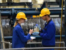 Sampling wastewater at the Werdhölzli wastewater treatment plant in Zurich (Images: Eawag, Peter Penicka) 