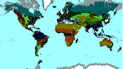 Répartition des écosystèmes aquatiques étudiés.