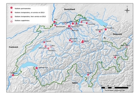 Carte des stations NADUF en 2017