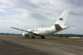 The Airbus which took Joaquin Jimenez-Martinez on several dozen parabolas for his experiment. (Photo: Joaquin Jimenez-Martinez)