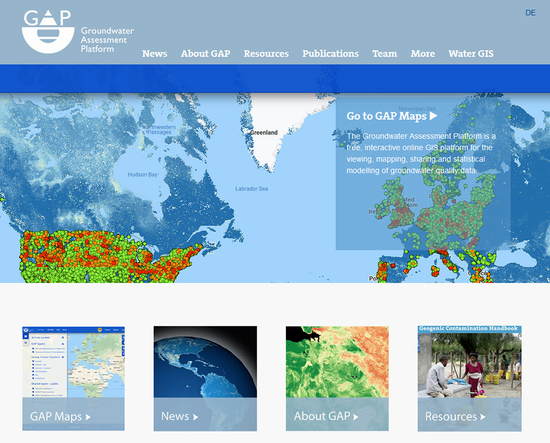 Risk maps and over 500,000 measured groundwater datasets are displayed free of charge on the online Groundwater Assessment Platform (GAP).