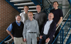  The Eawag Directorate in 2005: Roland Schertenleib, Willi Gujer, Peter Reichert, Rik Eggen, Ueli Bundi, Bernhard Wehrli (from left to right, Photo: Eawag, Charles Seiler)