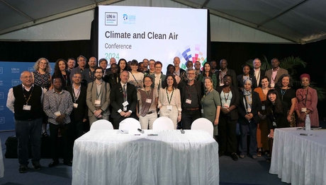 Auf der Konferenz Climate and Clean Air, die vom 21. bis 23. Februar 2024 in Nairobi im Rahmen der sechsten Sitzung der Umweltversammlung der Vereinten Nationen stattfand, kamen führende Entscheidungsträgerinnen und Entscheidungsträger aus Politik und Praxis aus aller Welt zusammen, um drängende Fragen des Klimas und der Luftqualität zu erörtern. (Foto: CCAC)