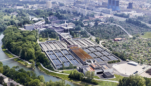 The Werdhölzli sewage treatment plant of the city of Zurich (Photo: ERZ)