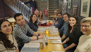 Les membres de l'Utox apprécient un dîner-conférence (photo publiée avec l'aimable autorisation de Ksenia Groh)