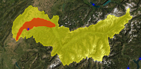 Le bassin versant des lacs est souvent bien plus vaste que la superficie lacustre. La photo présente le bassin versant du lac Léman. (Image: www.bgbphenology.com)