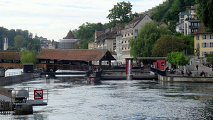 Wehr und Kraftwerksanlage am Luzerner Mühleplatz  (A. Peter) 