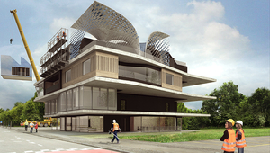 [Translate to Français:] NEST-Projektvisualisierung: Das Gebäude wird sein Aussehen immer wieder verändern