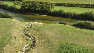 The elimination of aquatic environments of adequate size (here on the Doubs near la Motte / JU) is controversial in many areas (Photo: Foen, Ex-Press, Herbert Böhler & Flurin Bertsch).