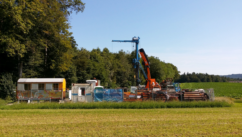 The drill site west of Bülach/ZH (Photo: Yama Tomonaga, Eawag, University of Basel).