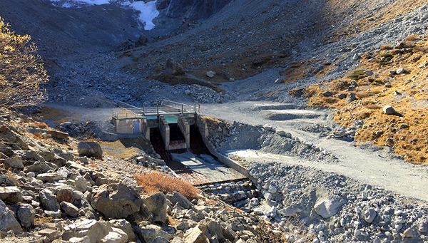 Eine Wasserfassung in der Borgne d’Arolla. (Foto: Chrystelle Gabbud)