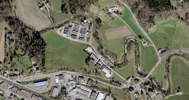 The Oberglatt WWTP near Flawil (aerial photo: Swisstopo) 