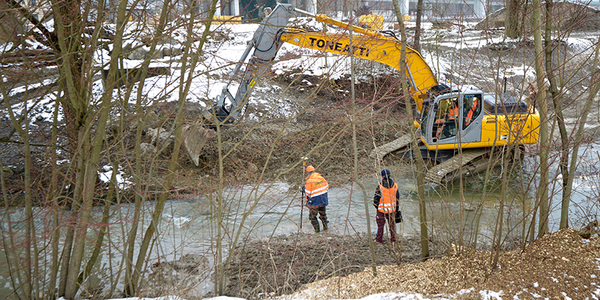 Restoration of the Chriesbach stream in Dübendorf. Photo: Peter Penicka, Eawag