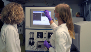 Treated wastewater can be continuously monitored using online monitoring with organisms. The data obtained in this way makes it possible to respond quickly to acute stress. (Photo: Ecotox Centre)