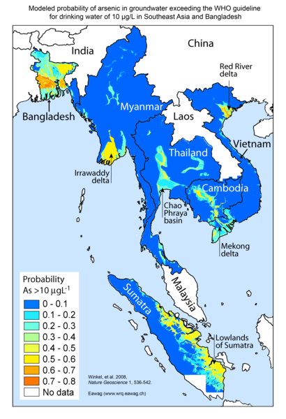 south east asia arsenic probability map winkel et al 2008
