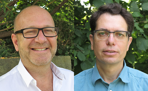 Benoit Ferrari übernimmt die Leitung des Oekotoxzentrums. Etienne Vermeirssen (rechts) ist Vizeleiter. Foto: Anke Schäfer/Oekotoxzentrum