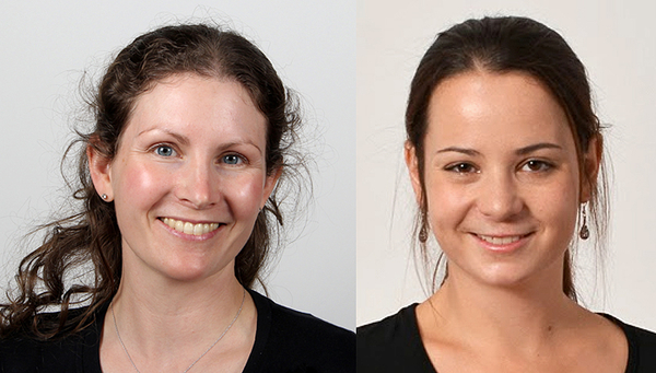 Cornelia Twining (left, photo: Eawag) and Barbora Trubenová (right, photo: IST Austria)