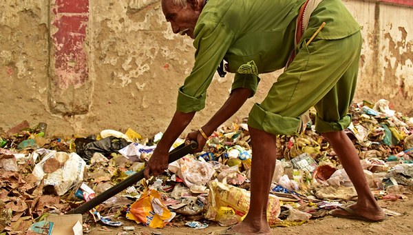 Hiding in the midst of trash are valuable bacteria that can degrade environmental toxins. (Photo: Avinash Kumar for Unsplash)